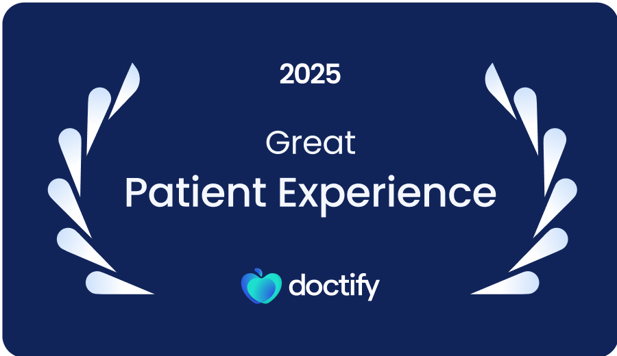 Doctify Great Patient Experience badge, 2025