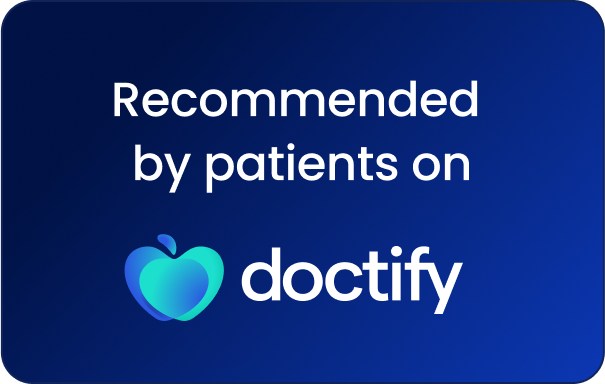 Recommended by patients on doctofy badge